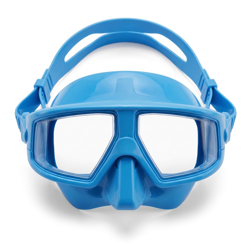 Careta low volume azul para apnea y buceo libre